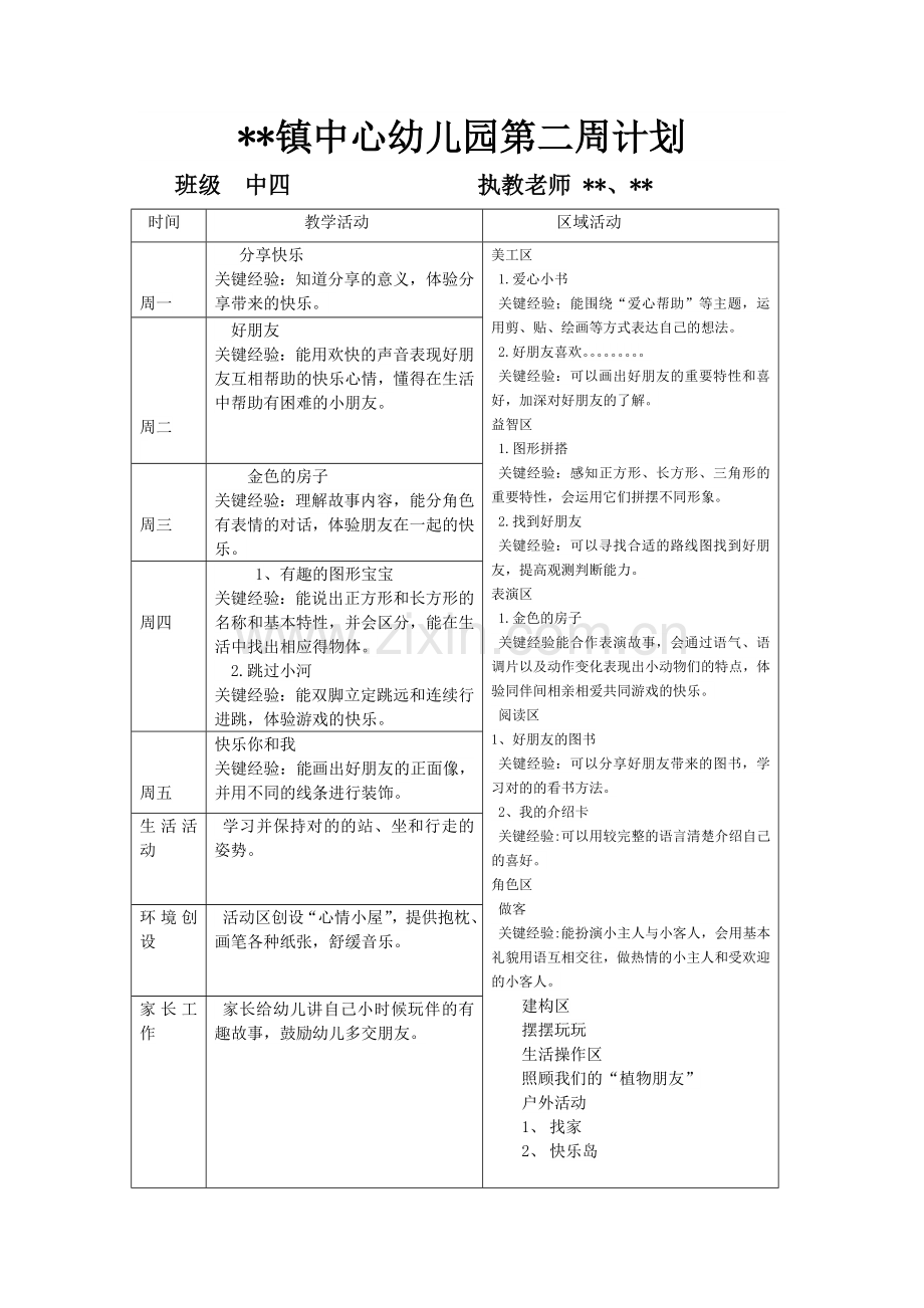 幼儿园中班第周教学计划.doc_第2页