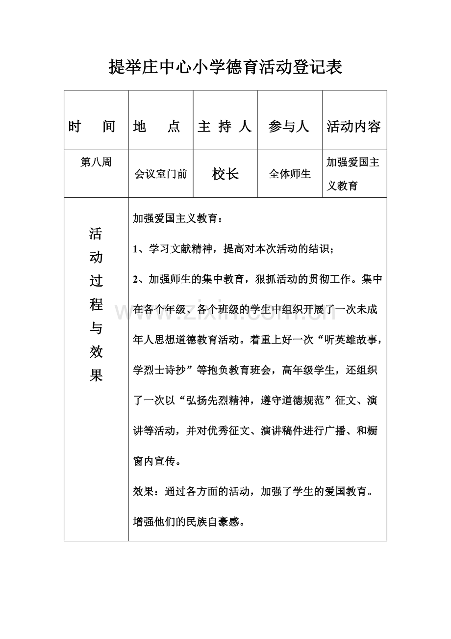 提举庄中心小学德育活动记录表.doc_第3页