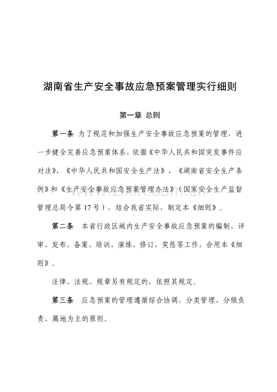 湖南省生产安全事故应急预案管理实施细则.doc_第2页