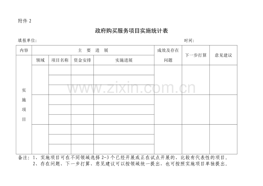 社会力量购买服务项目实施统计表.doc_第1页