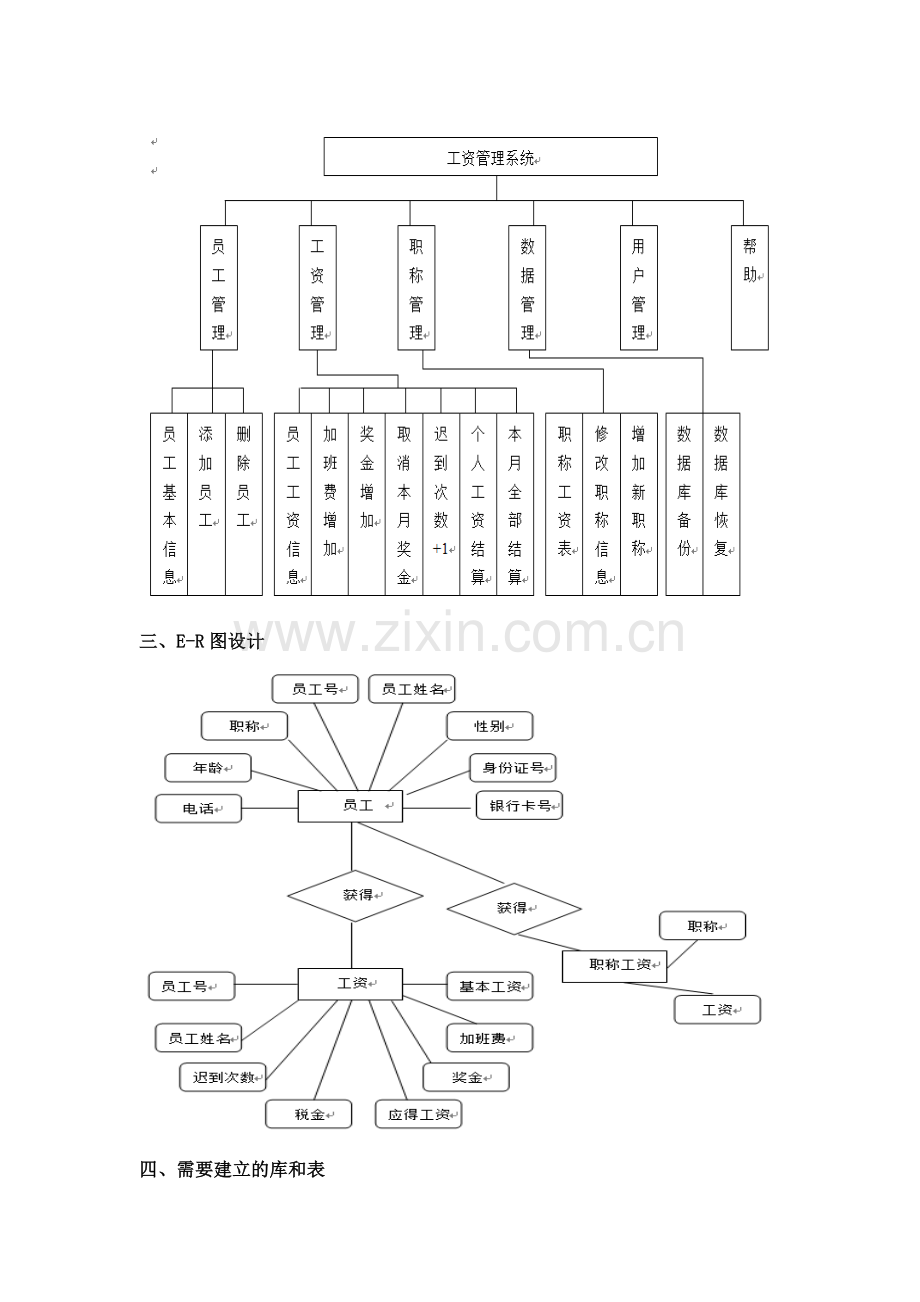 数据库原理及应用工资管理系统设计内容.doc_第2页