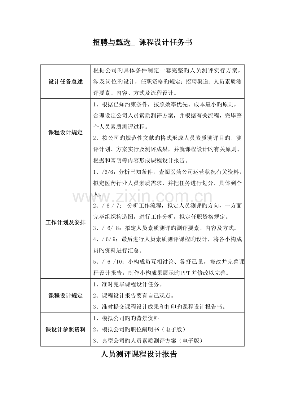 人员素质测评课程设计报告(样例).doc_第2页