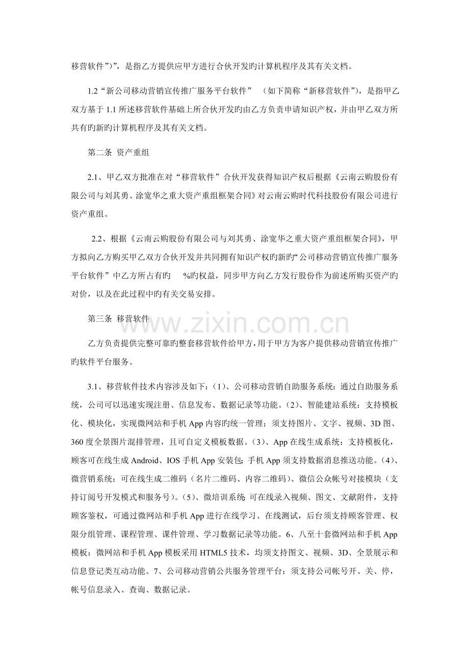 计算机软件入股协议.doc_第2页