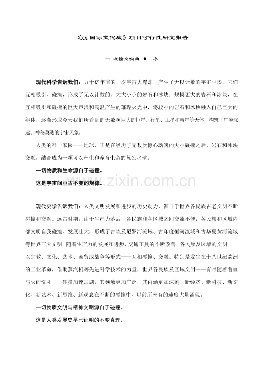 国际文化城项目可行性研究报告.doc_第1页