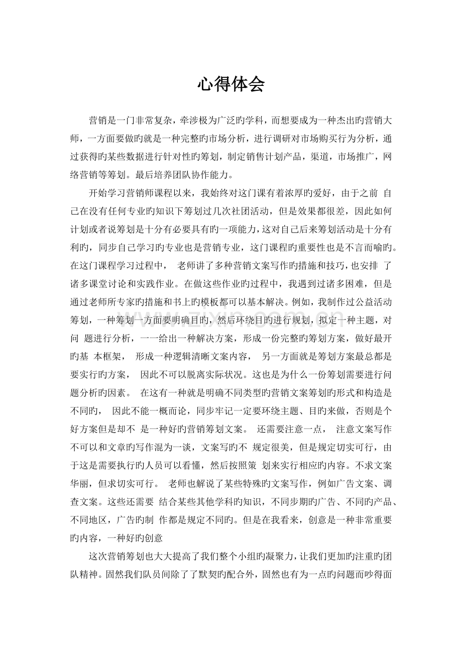 营销师心得体会.docx_第1页