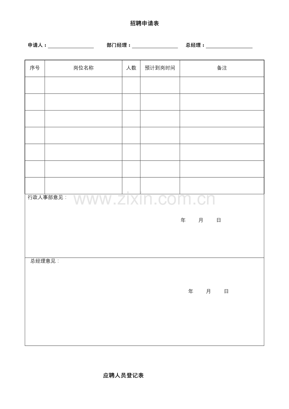 办公常用表格大全样本.doc_第1页