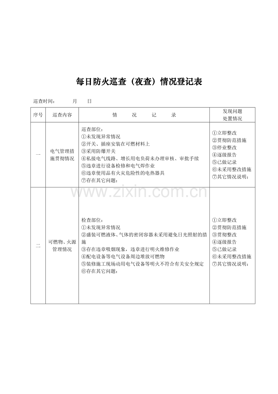 新版每日防火巡查情况记录表.doc_第3页