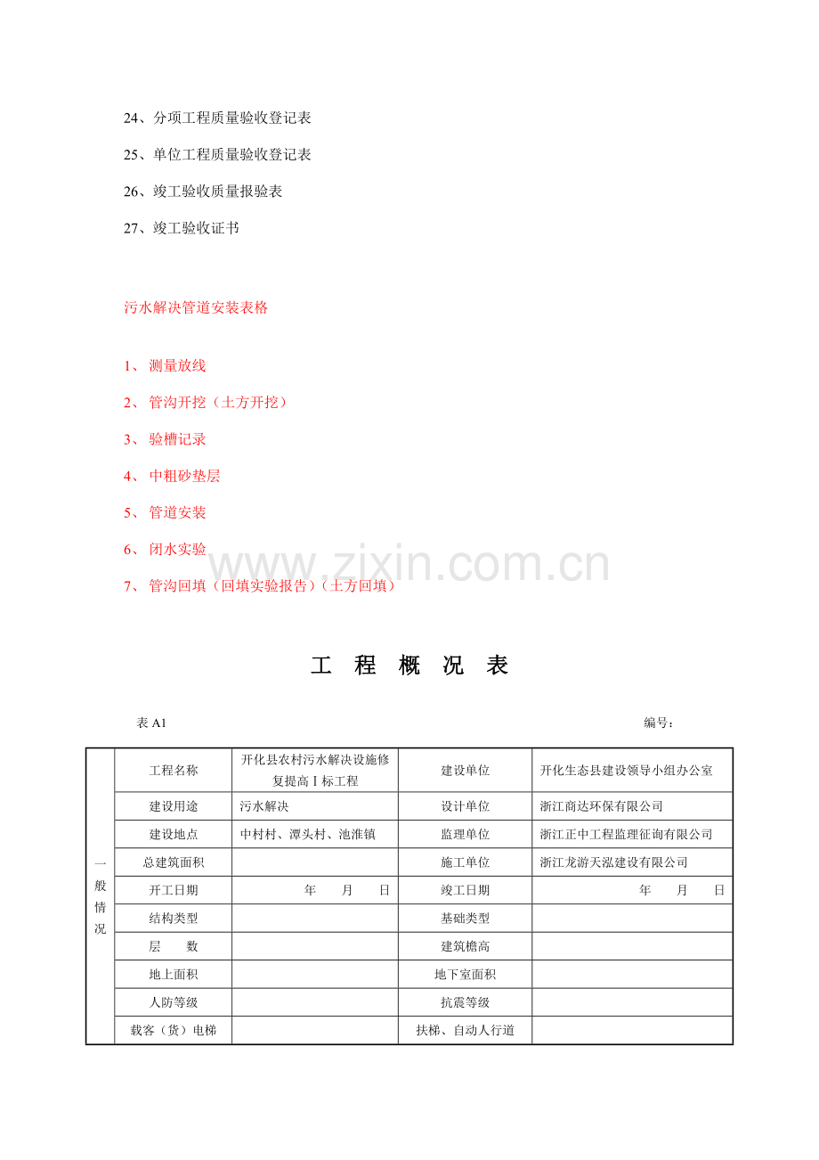 污水处理检验批表格.doc_第2页