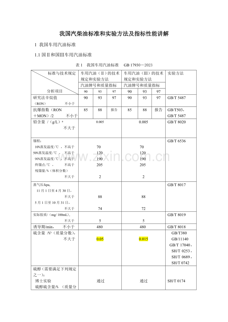 我国汽柴油标准.doc_第1页