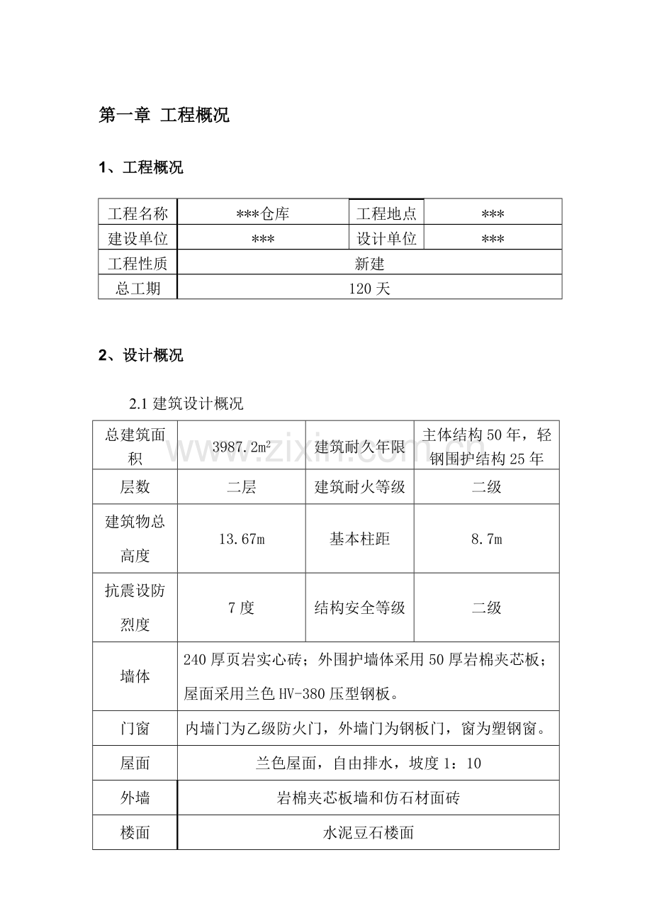 独立柱基础钢结构工程施工组织设计.doc_第1页