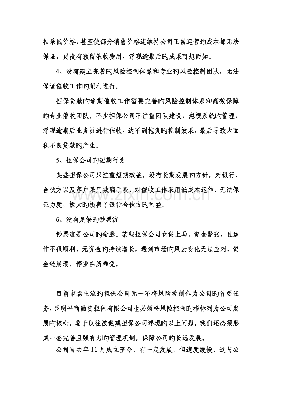 担保公司管理模式及业务拓展方向的报告.doc_第2页