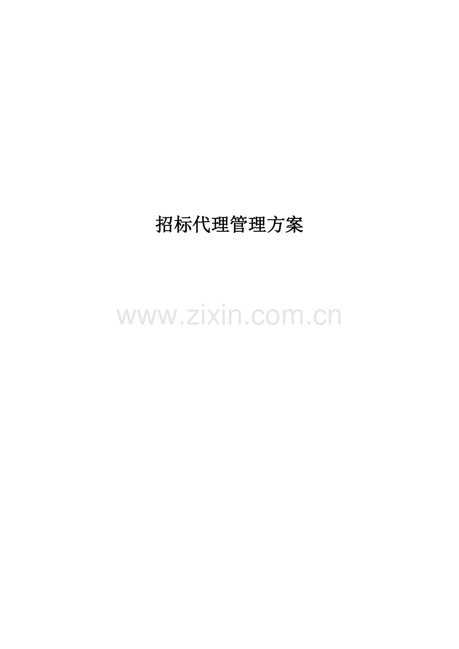 招标代理管理方案.doc_第1页