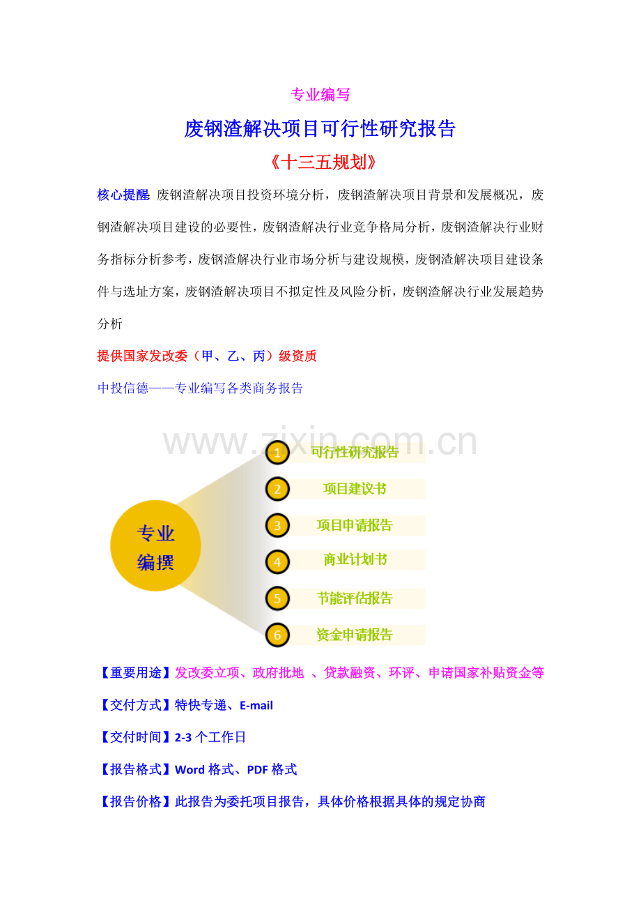 废钢渣处理项目可行性研究报告.doc_第1页