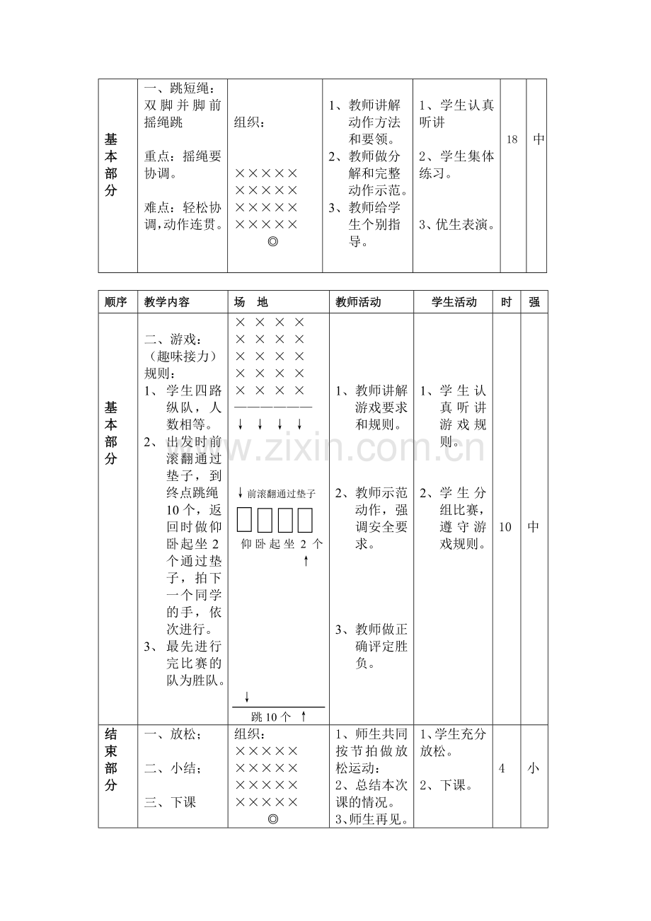 小学五年级体育跳绳教案.doc_第2页