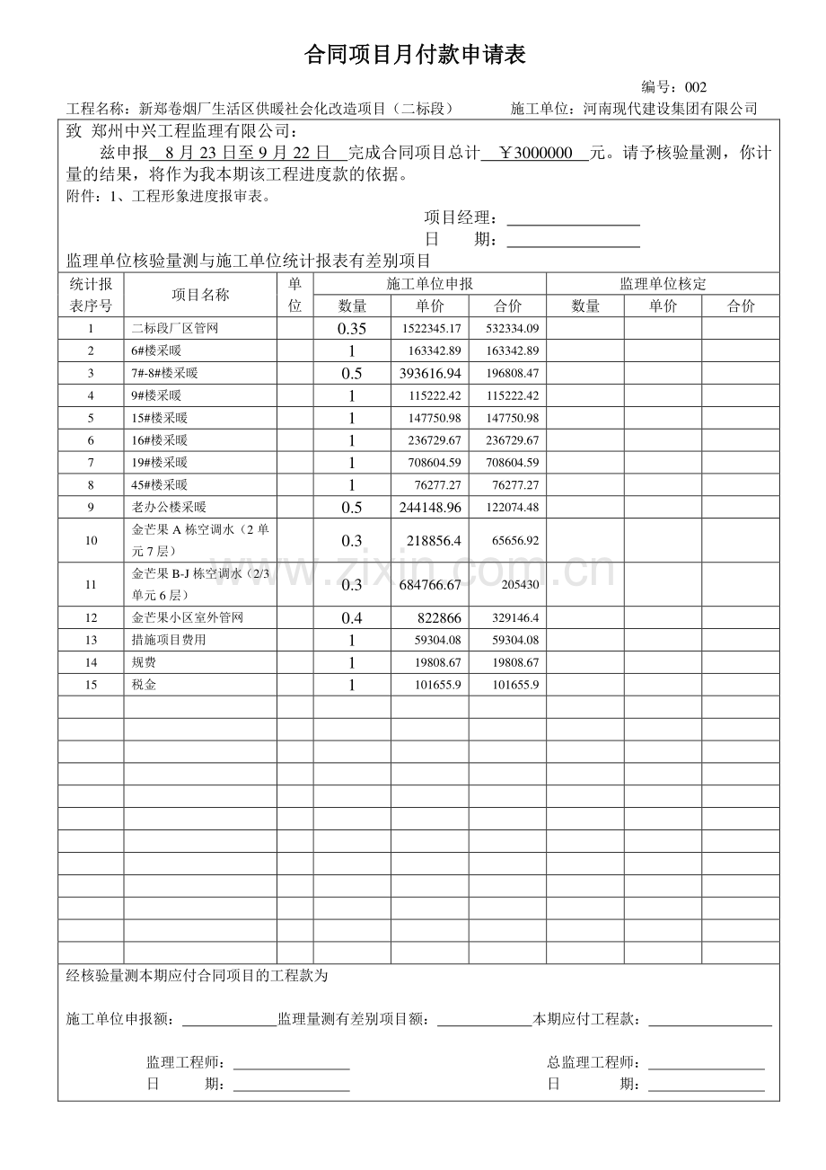 合同项目月支付款申请表.doc_第2页