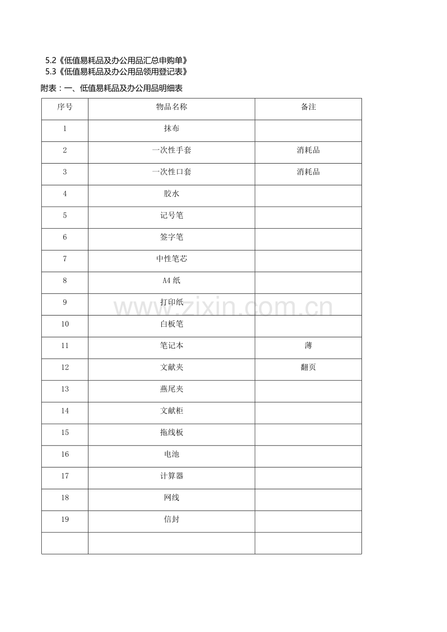 低值易耗品及办公用品申领管理规定0817.docx_第2页