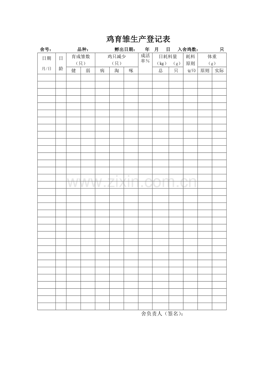 蛋鸡养殖生产记录表.doc_第2页