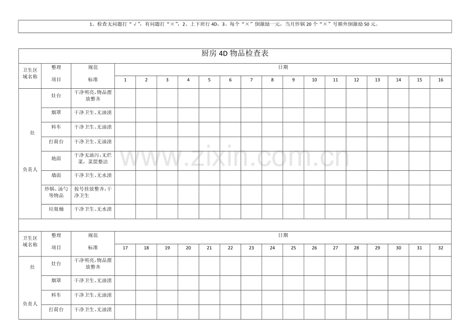 厨房D物品检查表.doc_第3页