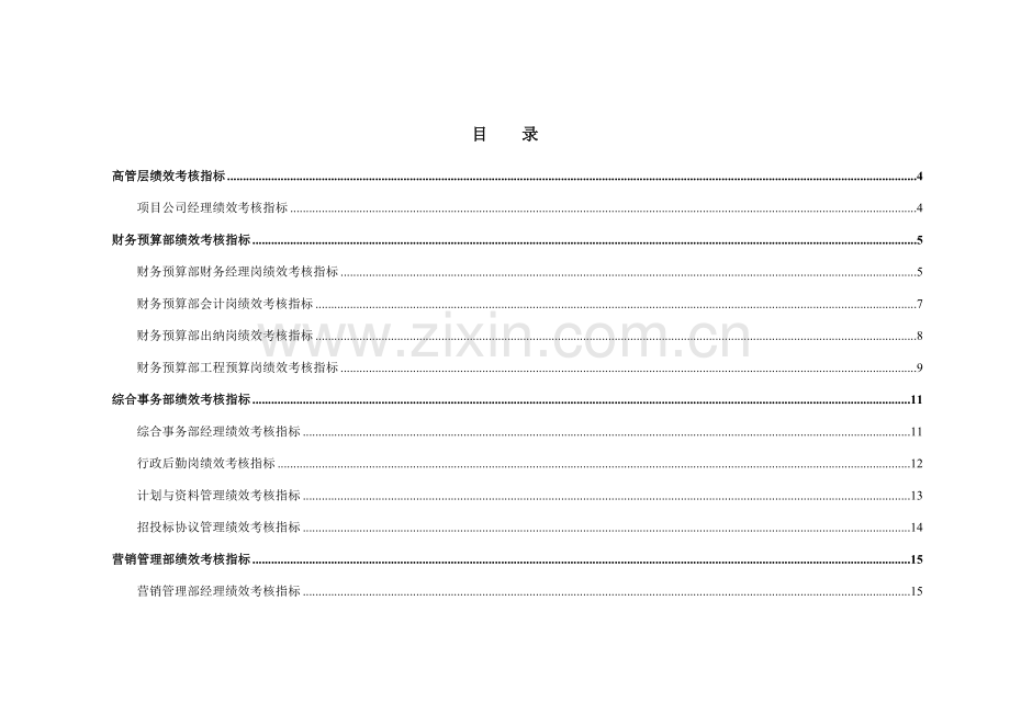 山东金瀚控股金瀚置业项目公司绩效考核指标库.doc_第2页