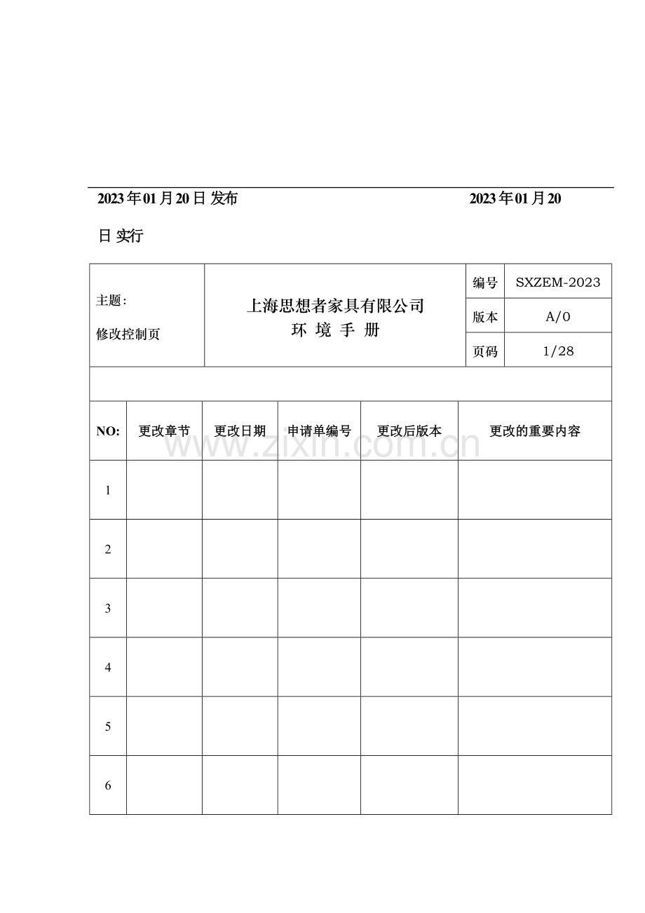 上海思想者家具有限公司环境手册.doc_第2页