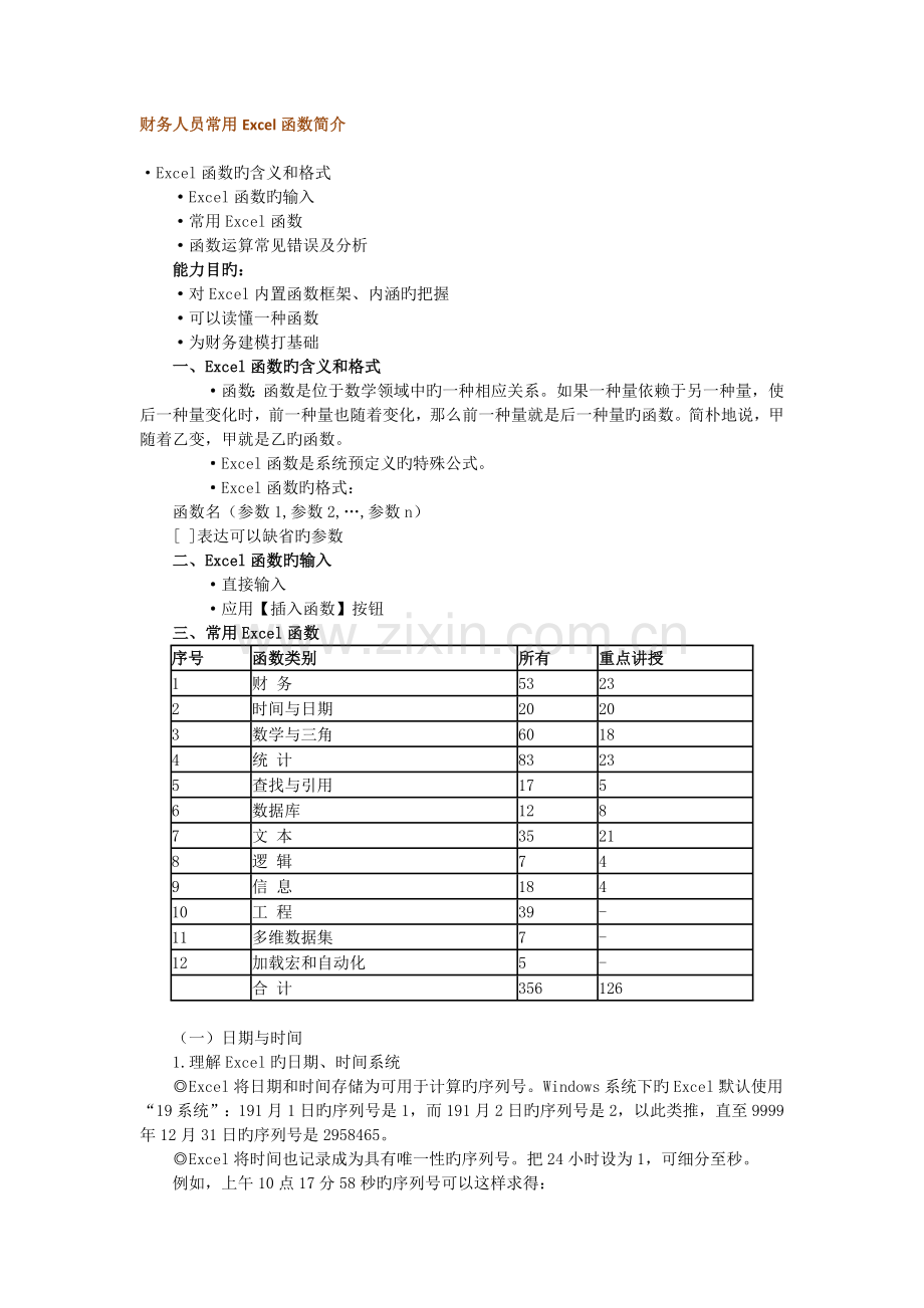 财务人员常用Excel函数介绍.docx_第1页