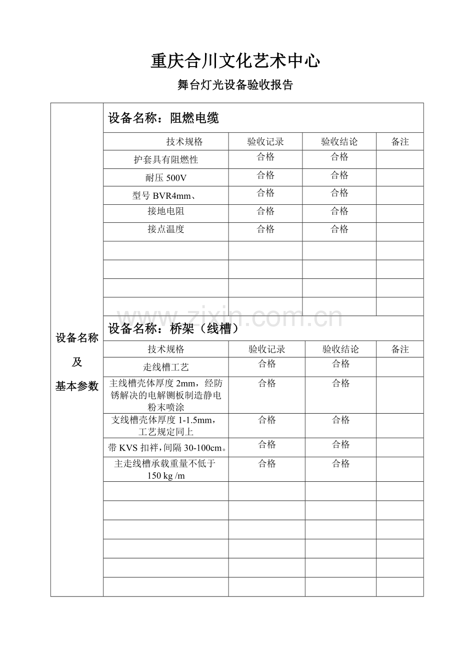 重庆合川大剧院舞台灯光设备验收报告.doc_第2页