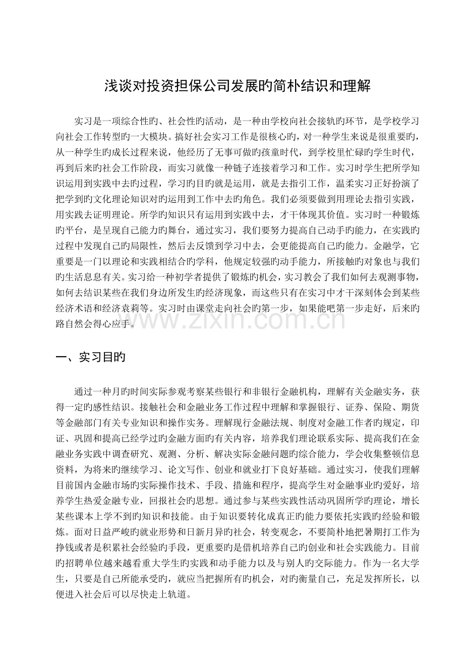 实习报告担保公司实习报告.doc_第3页