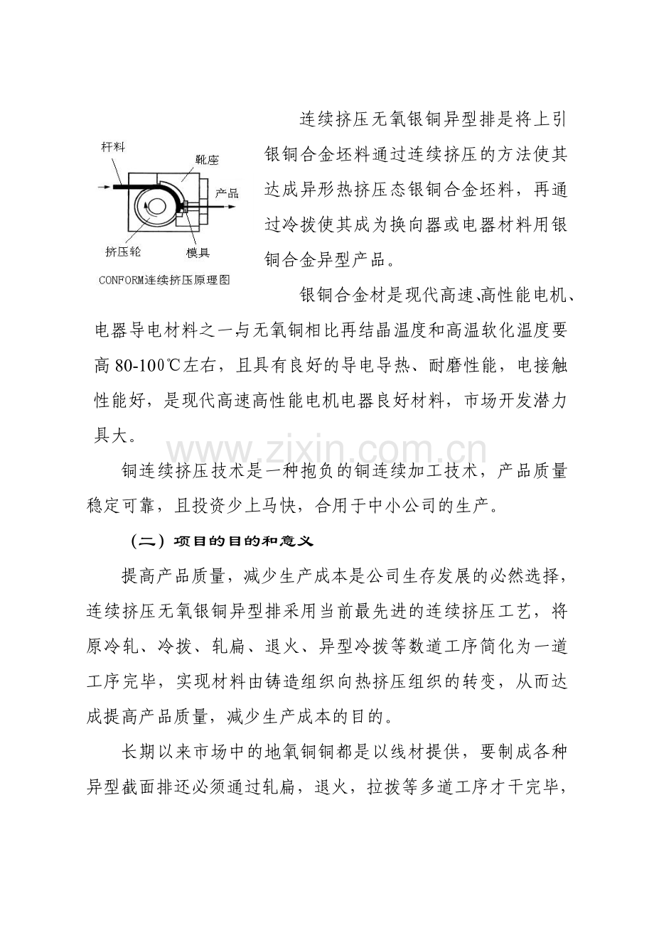 年产吨连续挤压无氧银铜异型排项目可行性研究报告.doc_第3页