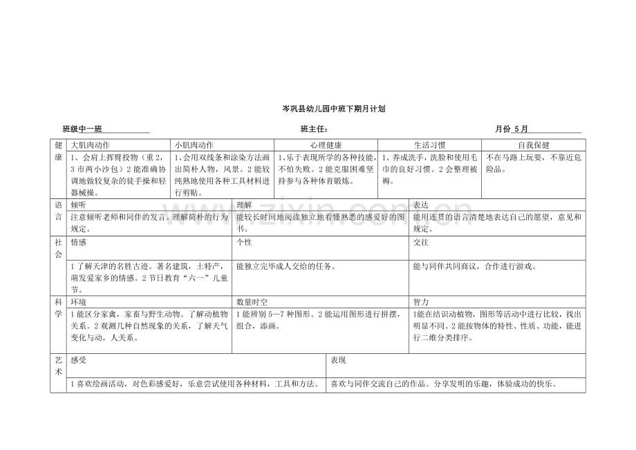 幼儿园中班第二学期月计划已改.doc_第3页