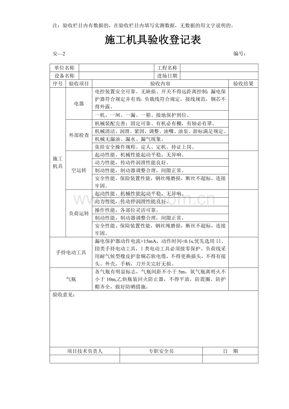 新版安全防护验收记录表.doc_第2页