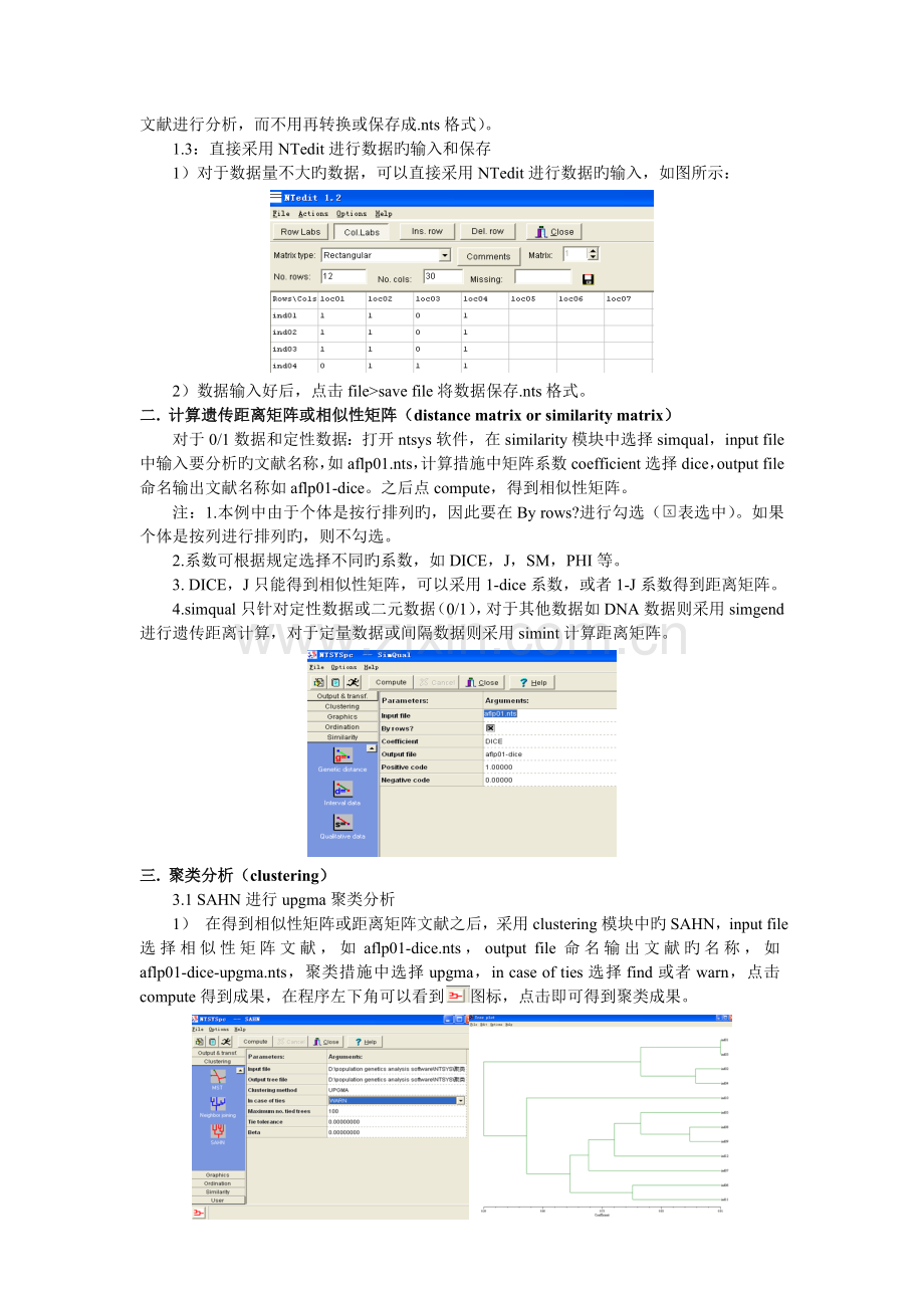 NTSYS软件使用详细说明.doc_第2页