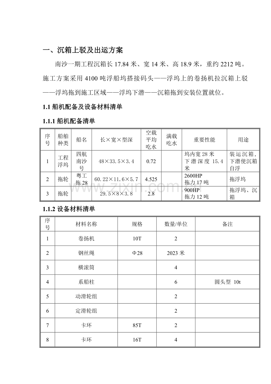 沉箱安装典型施工方案.doc_第1页