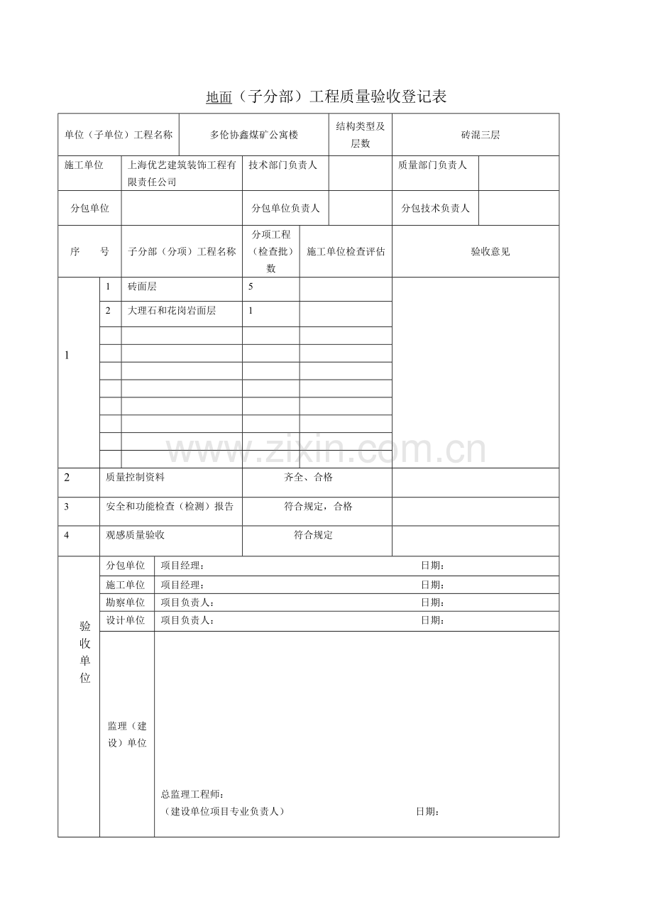 电气分部工程验收记录.doc_第1页