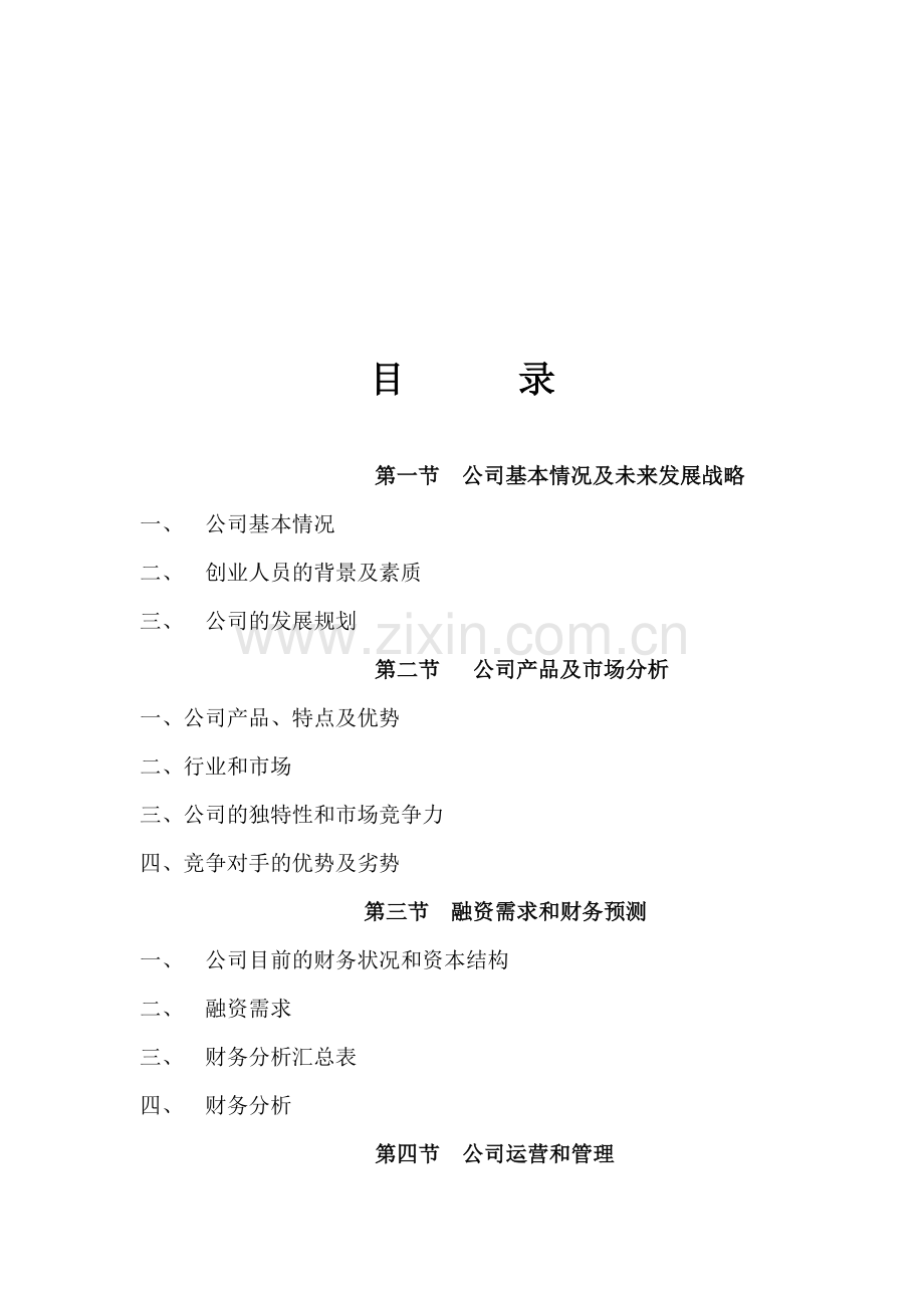 公司商业融资计划书模板.doc_第2页