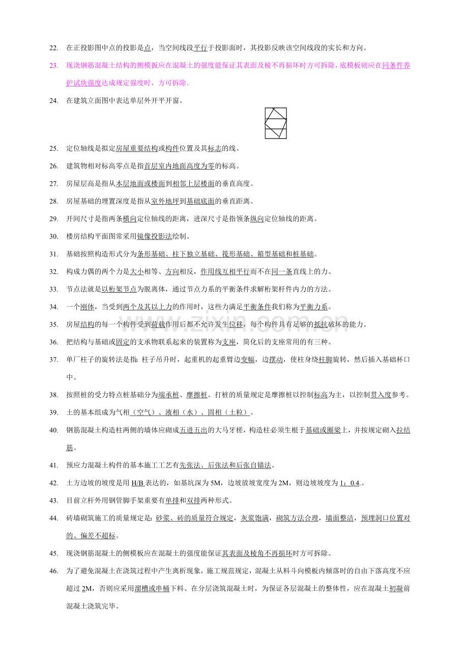 土建施工技术员试题.doc_第2页