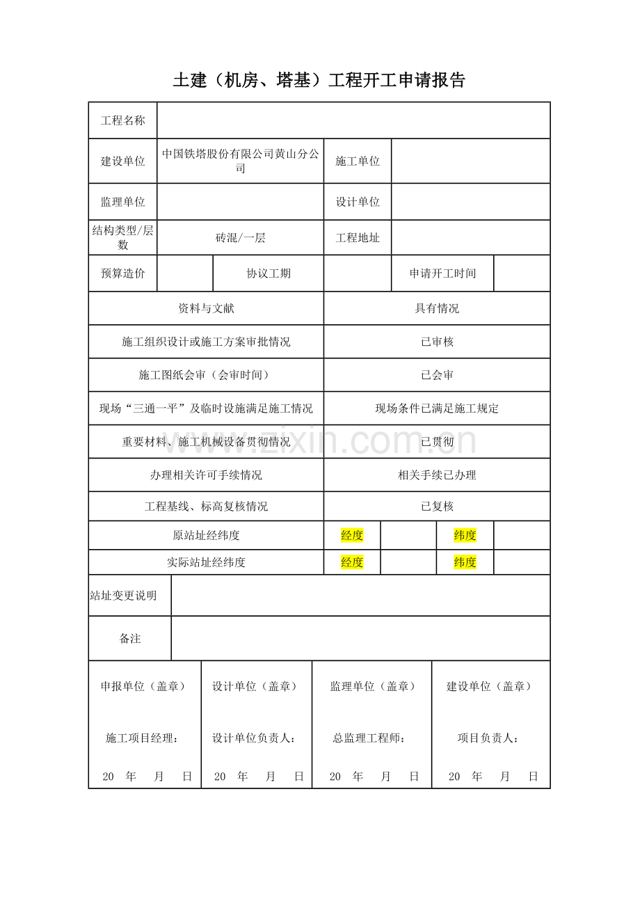 土建开工报审资料含施工组织设计.doc_第1页