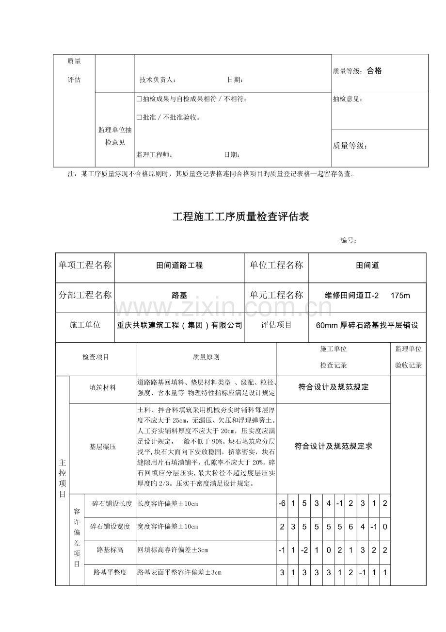 工序质量检验评定表.docx_第2页