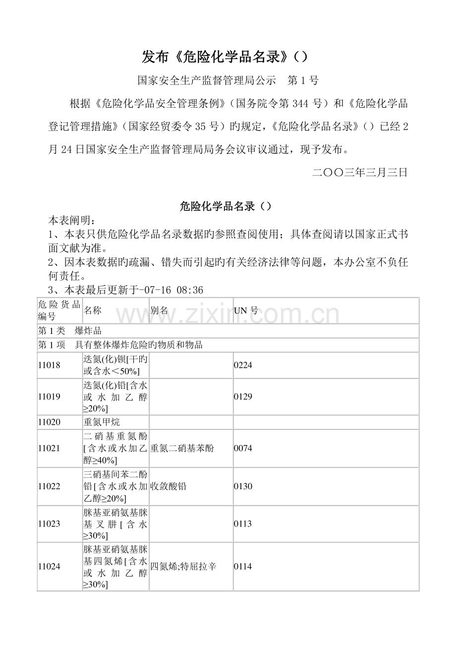 危险化学品名录.doc_第1页