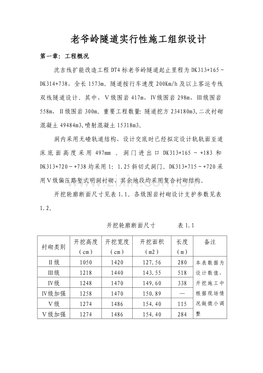 老爷岭隧道施工组织设计.doc_第1页