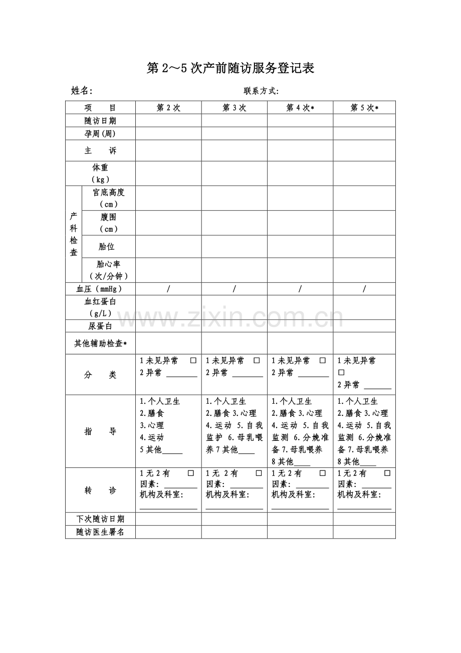 孕产妇产产后随访服务记录表.doc_第2页