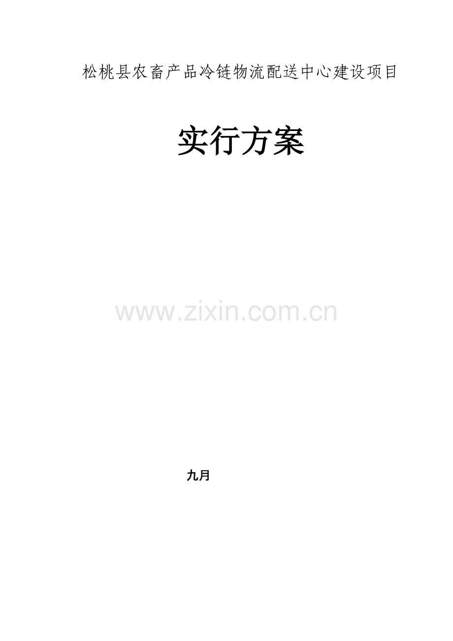 物流物流有限公司农畜产品冷链物流建设项目实施方案.doc_第1页