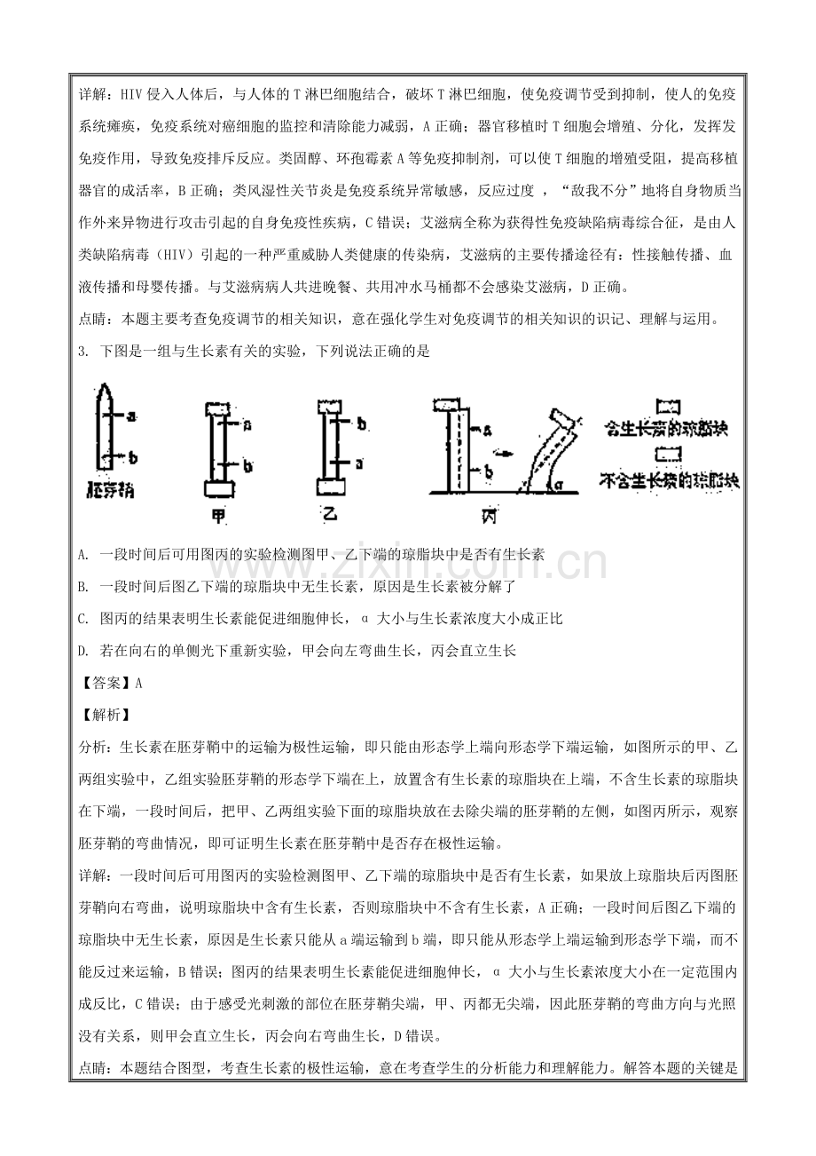 重庆市第一中学等高三下学期高考模拟考试理科综合生物精校解析Word版.doc_第2页