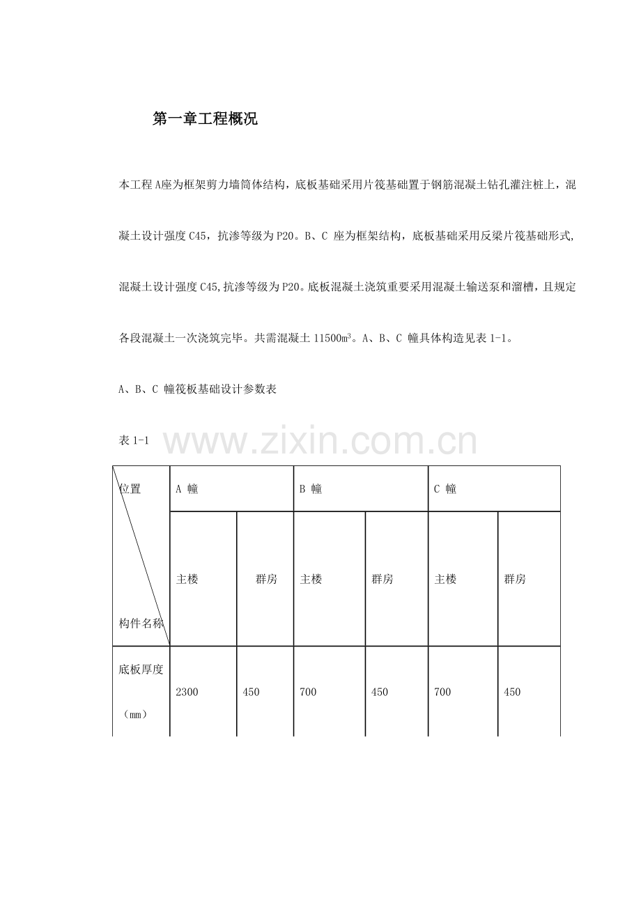 北京现代城地下室底板施工方案整理版.doc_第2页