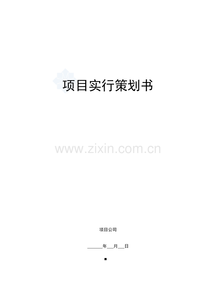 工程项目实施策划书.doc_第1页