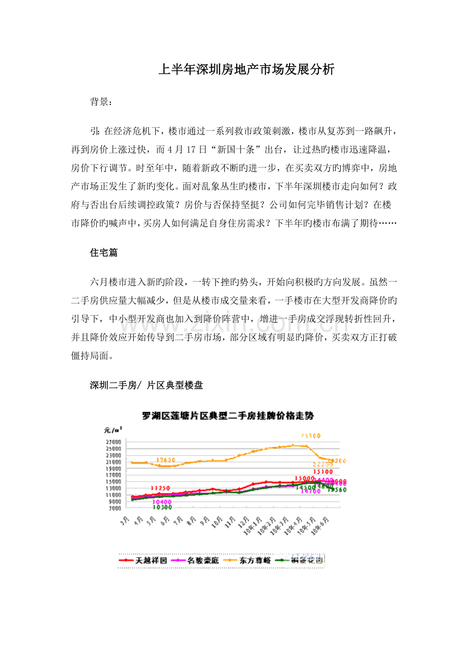 上半年深圳房地产市场发展分析-14DOC.doc_第1页