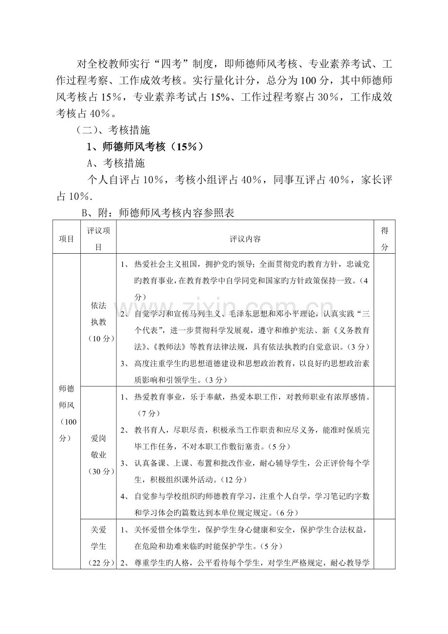 刘集中心小学奖励性绩效工资考核细则.doc_第2页