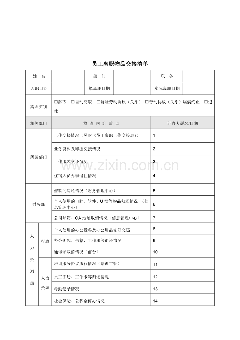 离职表格全.doc_第2页