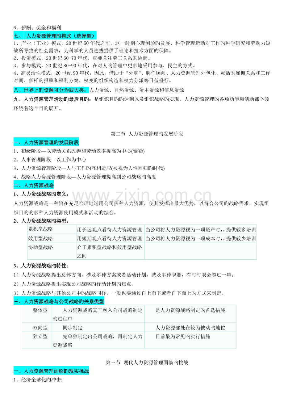 人力资源管理一笔记串讲.doc_第2页