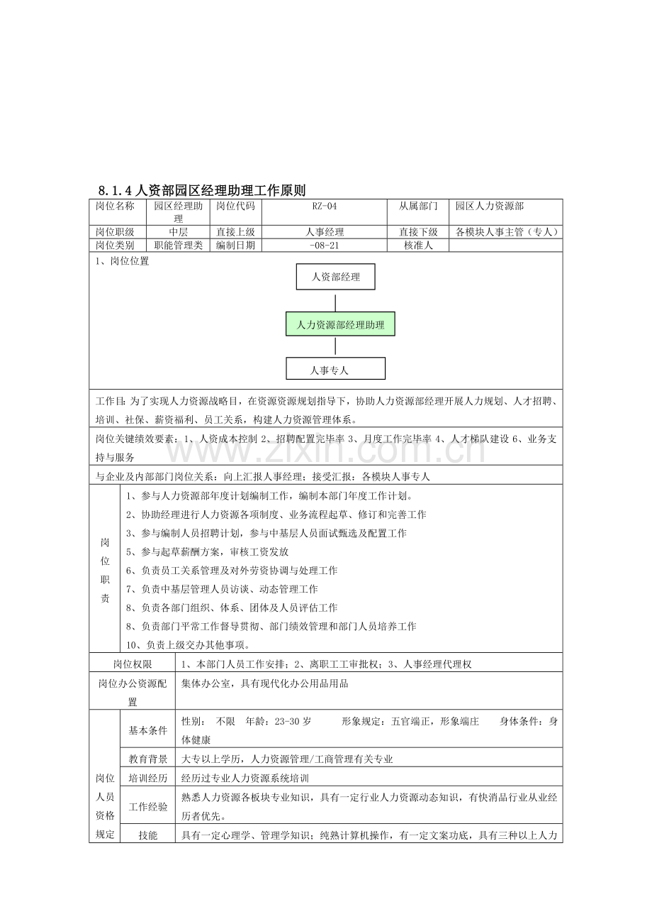 人资部园区经理工作标准.doc_第3页