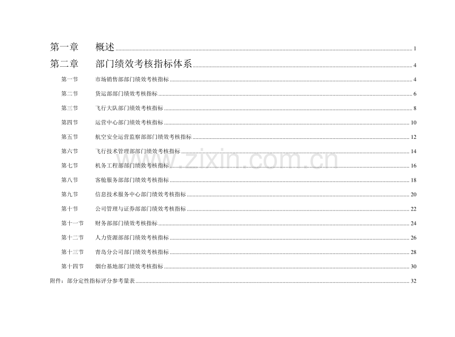 山东航空股份有限公司部门绩效考核指标体系.doc_第2页